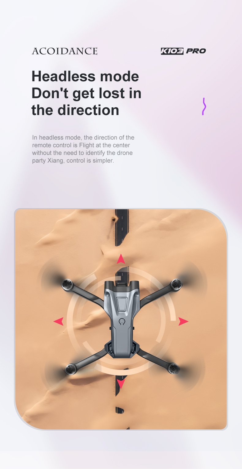 K103 Pro Aerial Drone 8k HD Camera GPS Obstacle Avoidance RC Helicopter FPV Wifi Professional Foldable Quadcopter Toy