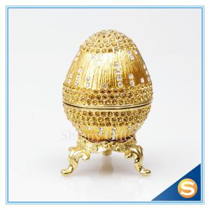 Quality Crystal Faberge Egg Trinket Box Egg Jewelry Boxes wholesale