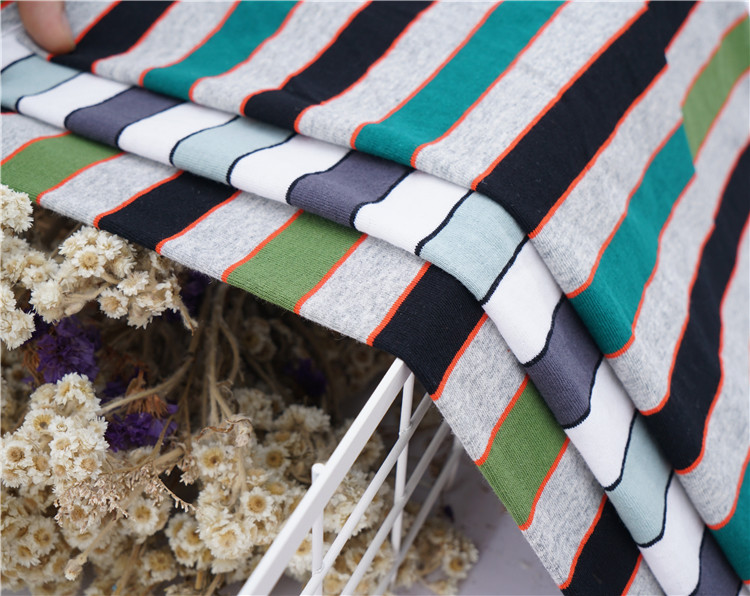 High Density Weaving Striped Cotton Fabric Environmentally Friendly