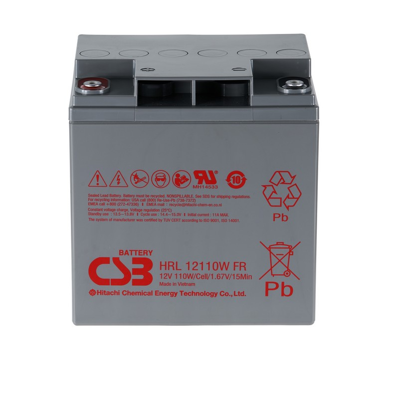 CSB HRL12110W 12V 110W High Rate Long Life Battery Rechargeable Lead-Acid Battery