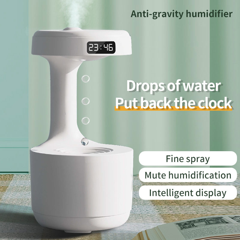 HOMEFISH USB Charging Anti Gravity Water Drop Humidifier 36db-45db