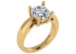 Hand setting 14K Solid Gold Jewellery , Round Cut 2.7ct Natural Solitaire