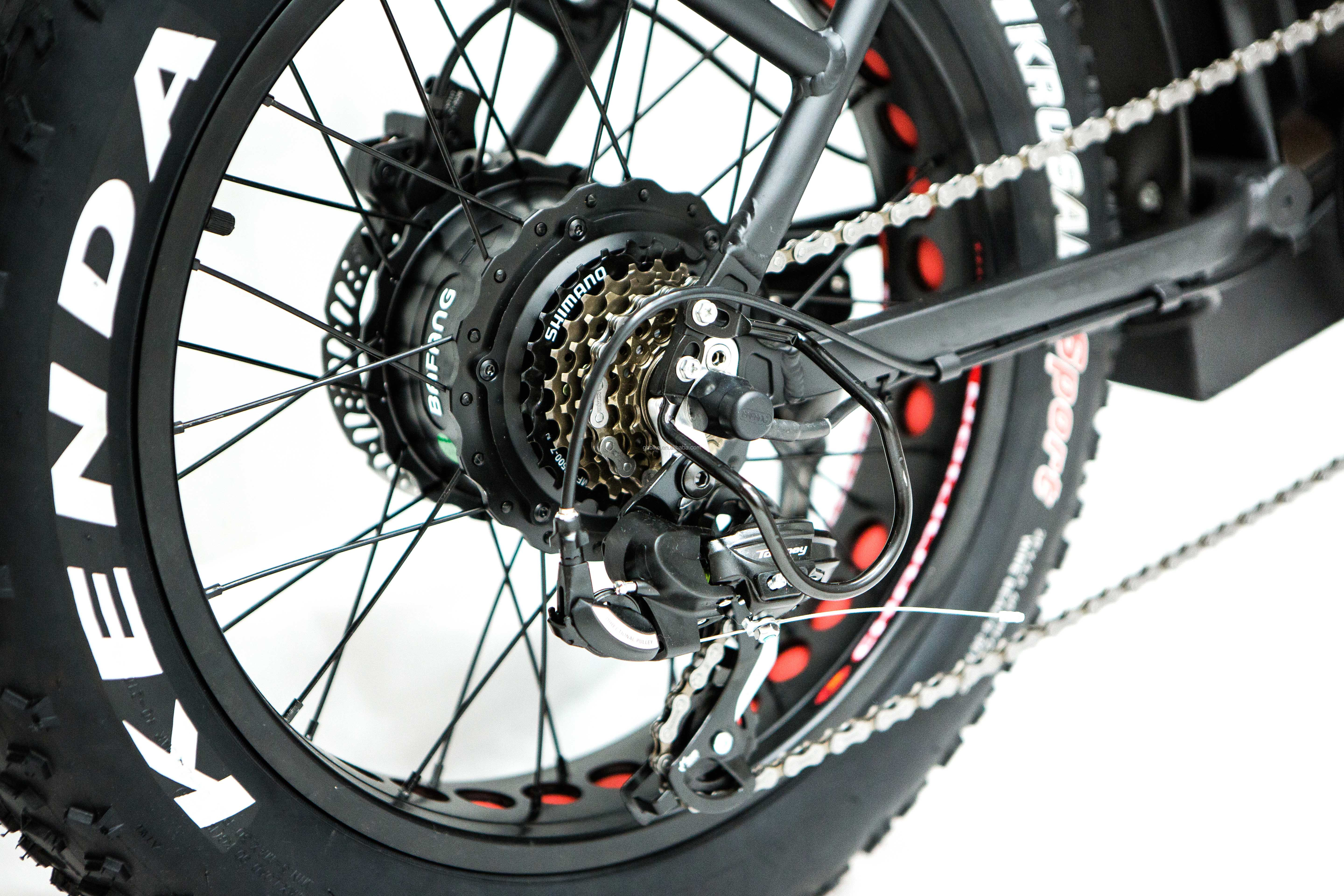 1000W Motor 48V 14AH Step Through Electric Lady Women Folding Fat Snow Tire Bike 20 Inch