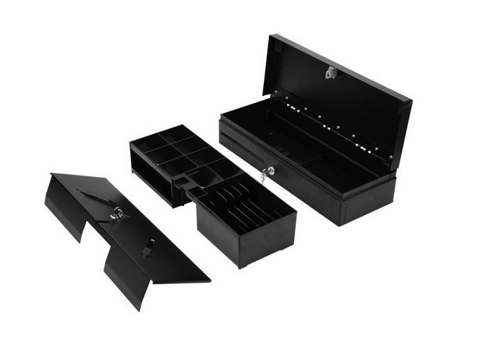 ROHS ISO Flip Top Cash Drawer Metal Money Box Manual Cash Drawer Under Counter 170B