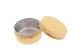 0.5oz 1oz 2oz 15ml 30ml 60ml 80ml 100ml Round Gold Metal Tin Can Cosmetic