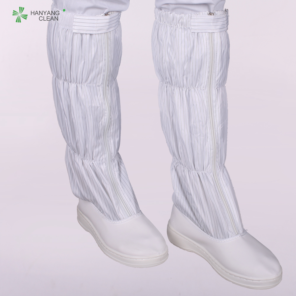 Antistatic esd cleanroom pvc workshop booties working safety long boots for food industry