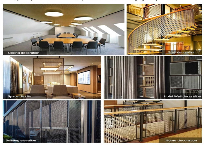 316l Metal Decorative Wire Mesh Panel Screen For Space Divider 600mmx800mm