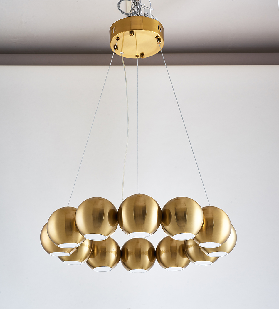 Round sphere led chandelier for living room bedroom table dining room hanging lamp(WH-MI-319)