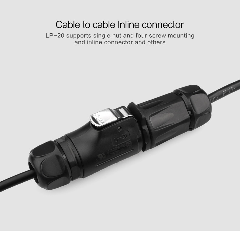 China Factory IP67 M20 Waterproof Audio Jack Plug Sockets 12 Wires Quick Panel Mount Safe Lock Connector for Signal