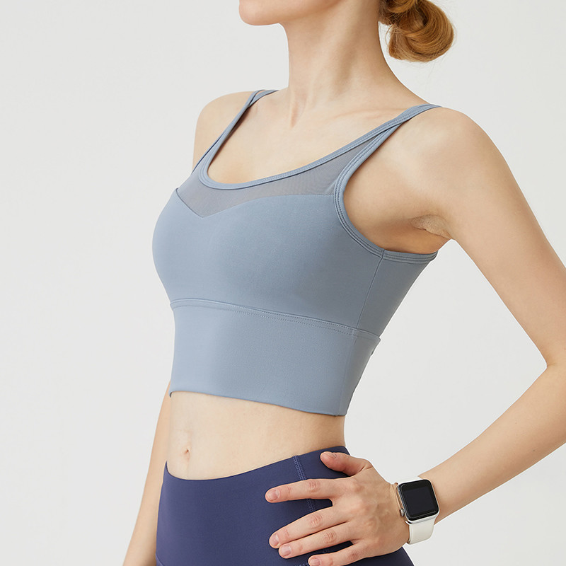 Spandex Polyester Female Yoga Sportive Padded Workout Tank Top