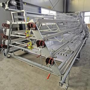 Quality Poultry Chick Rearing Cage , Battery 4 / 3 Tier Chicken Cage wholesale