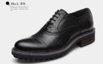 Woven Formal Mens Leather Dress Shoes Elegant Goodyear Welted Shoes With Two Cap