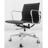 Buy cheap Conference Mid Back Ribbed Leather Aluminum Alloy Frame Office Chair from wholesalers