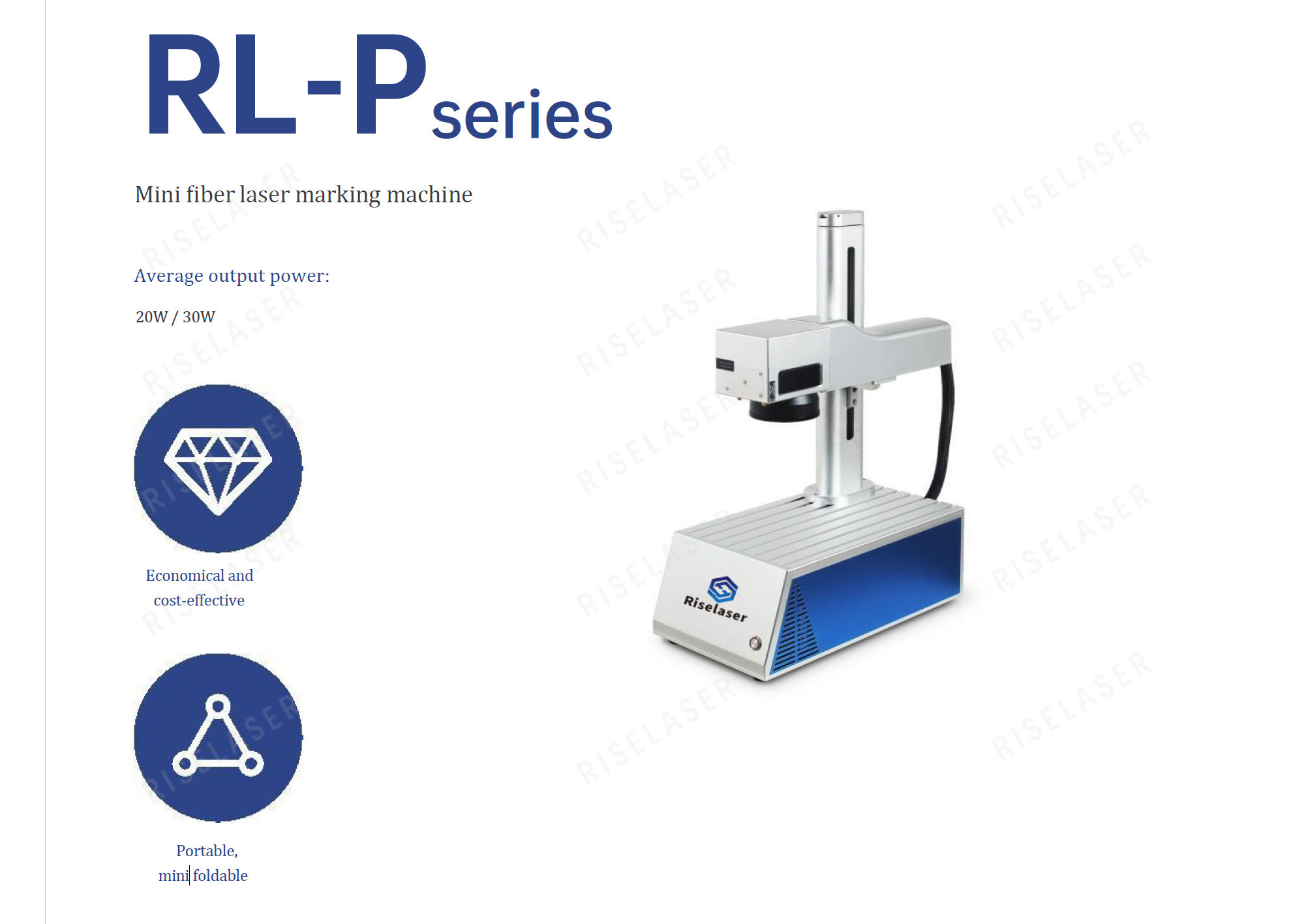 Mini Portable Max 20W 30W Metal Plastic Fiber Laser Marking Machine