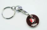 caddy coin key chain, trolley coin keychains, coin holers