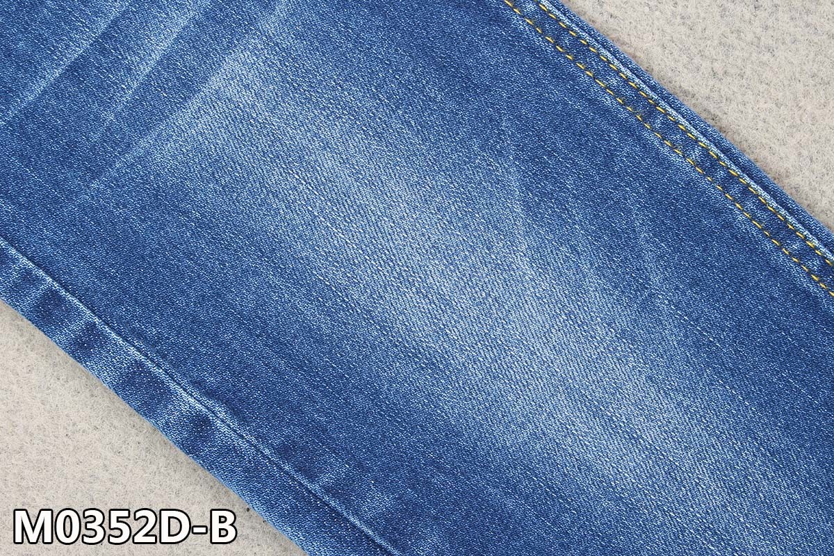 Desizing Cotton Polyester Spandex Denim Fabric 11oz Warp Slub For Women
