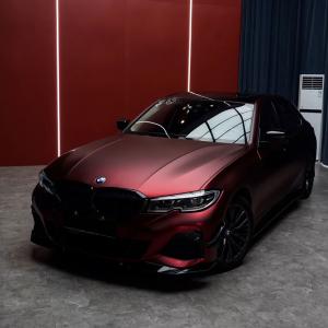 Quality PET-PD122 PET Super Matte Restorable Romania Red 7.5mil Color Car Vinyl Film wholesale
