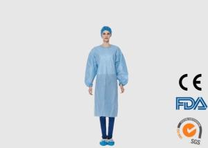 Quality Blue Color Disposable Medical Scrubs Breathable With SMS Material wholesale