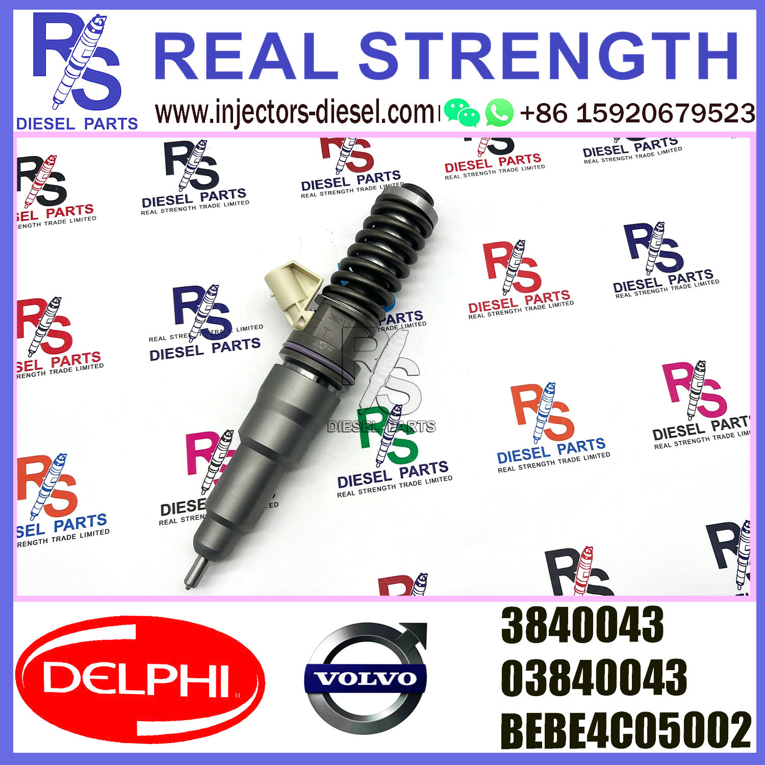 DELPHI 2pin injector 3840043 03840043 BEBE4C05002 Diesel pump Injector V-O-L-V BEBE4C05002 E1 for V-O-L-V PENTA ENGINES