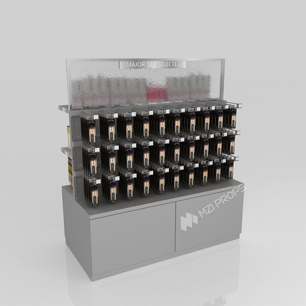 GDR11-ZD01-D Fashion Exhibition Display with LED Light Strips and Crystal Block for Retail Stores