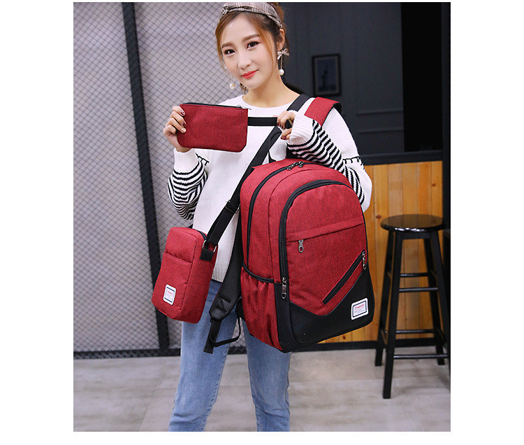 Gray BSCI Computer Backpack Sets Student 3pc Backpack Set Business