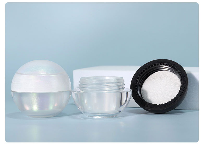 Plastic Cosmetic Cream Jar Small 5g Cream Jar Double Layer With PS Collar