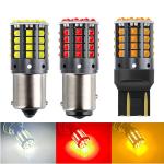 White Aluminum Alloy LED Turn Signals 1156 1157 T20 3030 44SMD Reversing Light