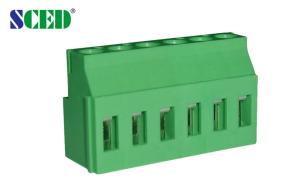 Quality Green PCB Terminal Block 5.08mm Spacing Center 300V 10A PA66 Brass wholesale