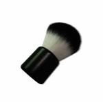Small Single Fluffy Kabuki Brush Black Flat Shape Wooden Handle
