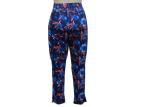 Reactive Print Flowers Ladies Casual Pants Womens Summer Trousers For Travel
