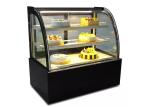 Curved Glass Cake Display Chiller Commercial Bakery Showcase Counter