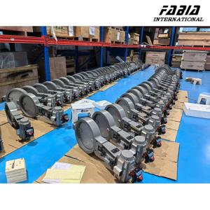 Quality Pneumatic On Off Hot Exhaust Gas Butterfly Valve High Temperature 500C Stainless Steel wholesale