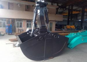 Quality Q345B NM400 Excavator Thumb Grab Hitachi Orange Color 990Mm Bucket Width wholesale