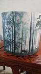 Drum Shape Fabric Outer Digital Print Lampshades For Pendant