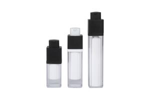 Quality Double Layer Square Acrylic PP 15ml 30ml 50ml Airless Pump Packaging Cosmetic Bottle wholesale