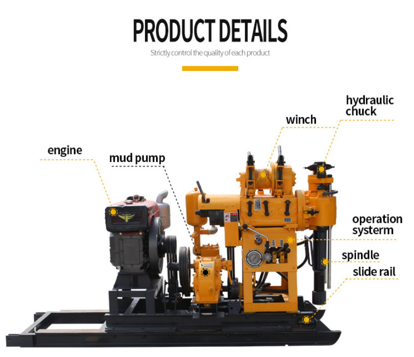 Hydraulic Automatic 22kw 53x59 Soil Testing Drilling Rig