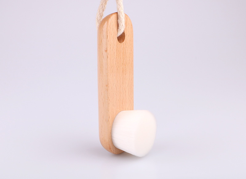 Ultra Soft Mild Fiber Facial Beauty Device Wooden Face Cleansing Brush