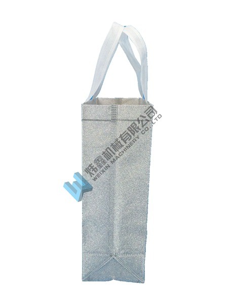 Top grade Promotional Recycled silver Eco Bag With Glitter Lamination carry bag