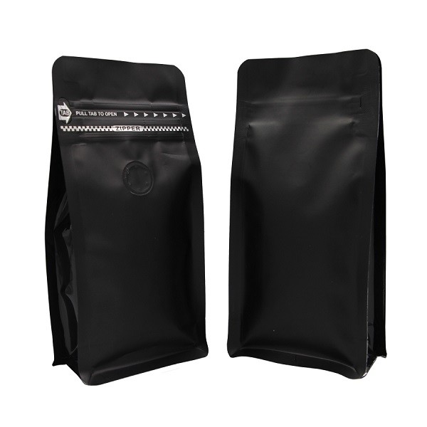 Flat Bottom Drip Coffee Bean Packaging Bag Aluminum Foil Coffee Bag With Valve