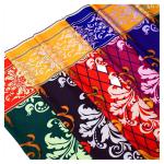 Royal Blue 100% Polyester Digital Print Fabric For Skirt
