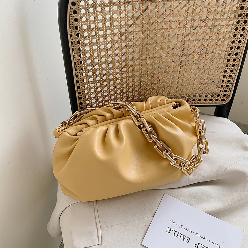 Custom Solid Color Chain Ladies Purse and Handbags Leather Shoulder Crossbody Bags
