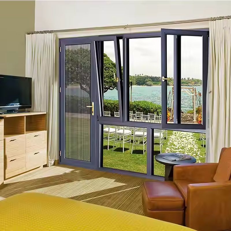 Custom Aluminum Sliding Window Sound Insulation Energy Efficiency For Home