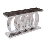 Brown Marble Top 201 304 SS Console Table Furniture for Living Room