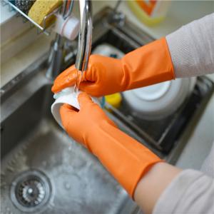 Quality Puncture Resistant Household 80g Rubber Dishwashing Gloves wholesale