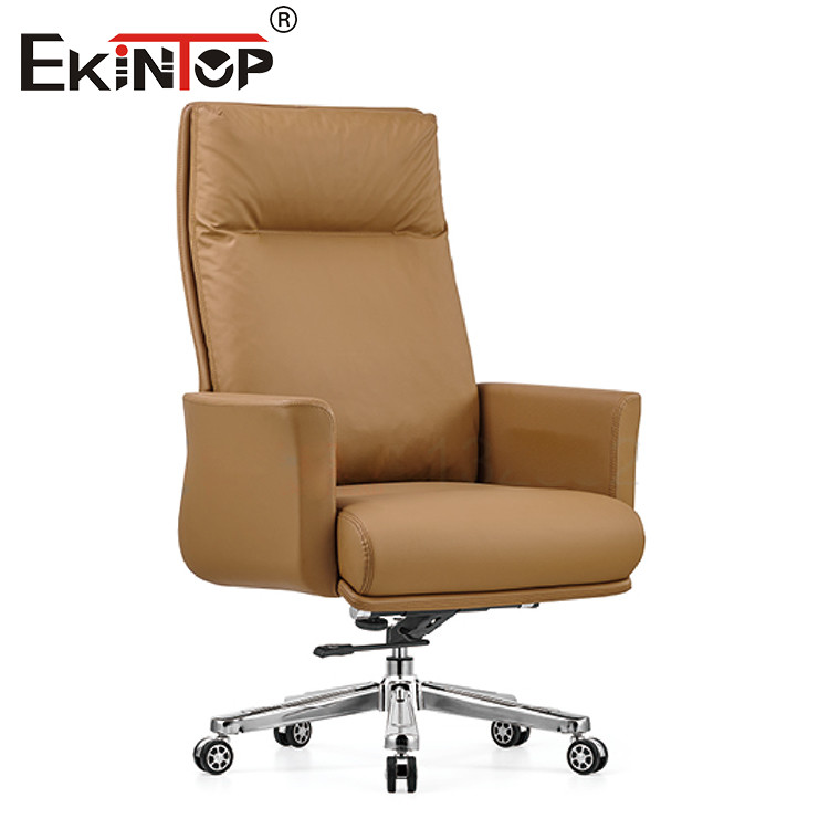 Brown Manager Swivel Leather Chair For Office Furniture