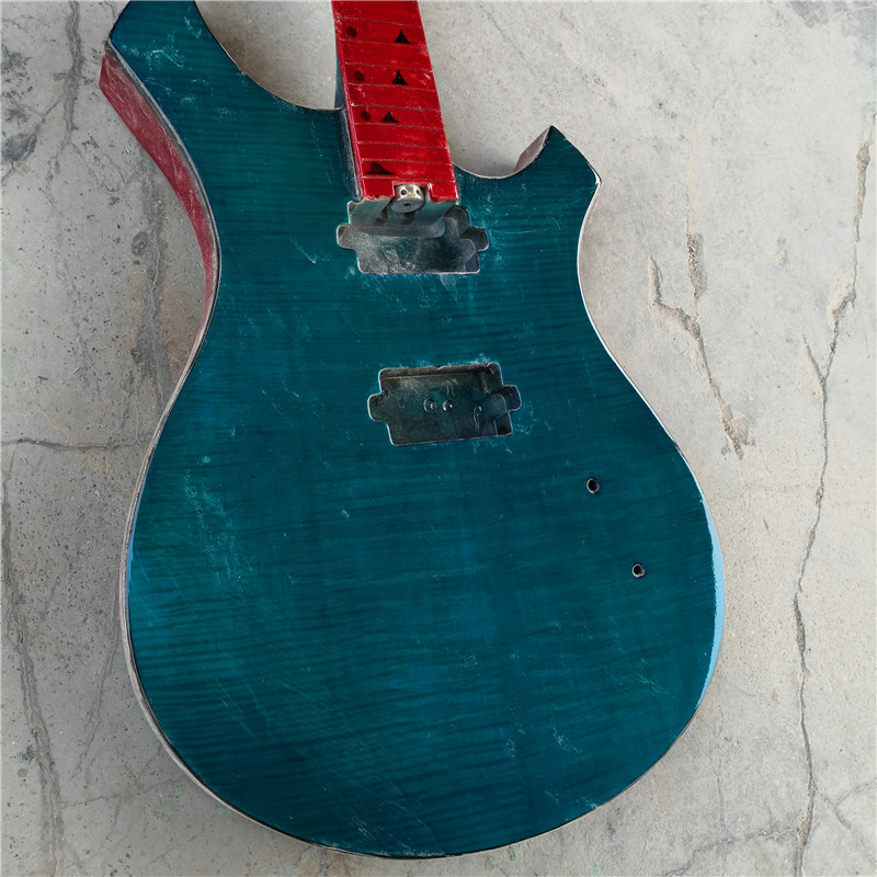 Irregular shaped white electric guitar with custom guitar/gift to friends handmade guitar