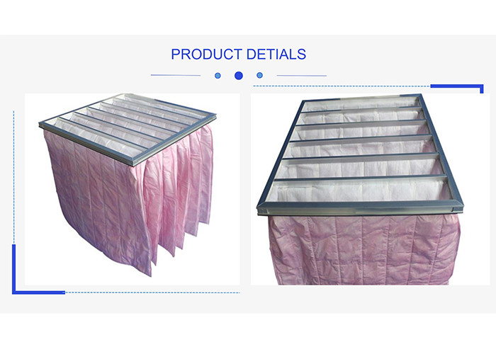 F9 95% RH Pocket Air Filter MAU HVAC Bag Filter 3200m3/H Airflow