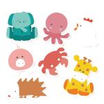 Cartoon Design Animals Shape 3D Tattoos Temporary Body Stickers , Tattoo Body