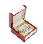 Luxury Bangle Watch Jewelry Wooden Box Tear Resistant With PU Leather Interior