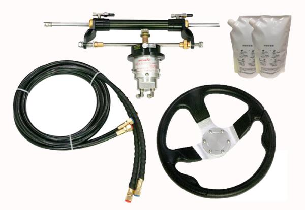 16 Cc/Rev Outboard Motor Hydraulic Steering Kit , Professional Outboard Steering